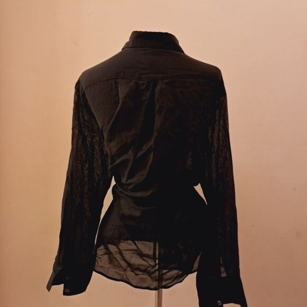 Elegant Black Lace Women's Top
